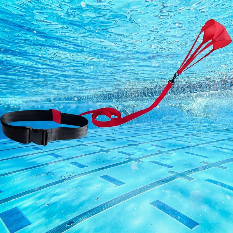 CORECISE Swimming Resistance Training Set - Aquatic Resistance Belt, Swim Parachute, Pool Trainer Set - Image 3